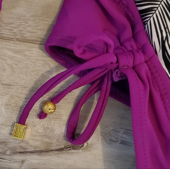 Envya Purple Halter Tankini Set Tummy Control 2 Piece Swimsuit Size Medium - Picture 4 of 7